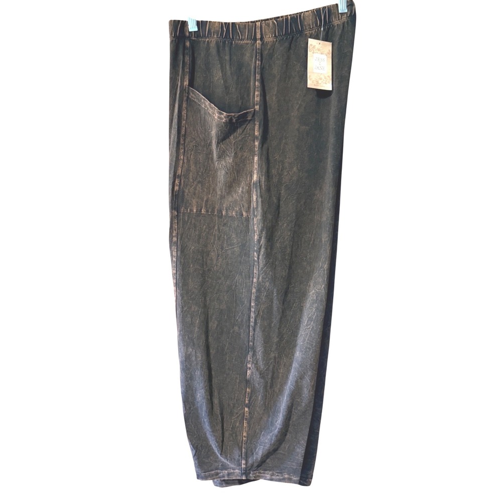NEW Jess & Jane 2X Chocolate Brown Lantern Pants Mineral Washed - Picture 3 of 10